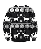 White Reindeer Holiday Sweater